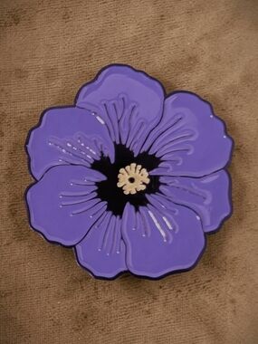 Purple Floral Enamel Pin